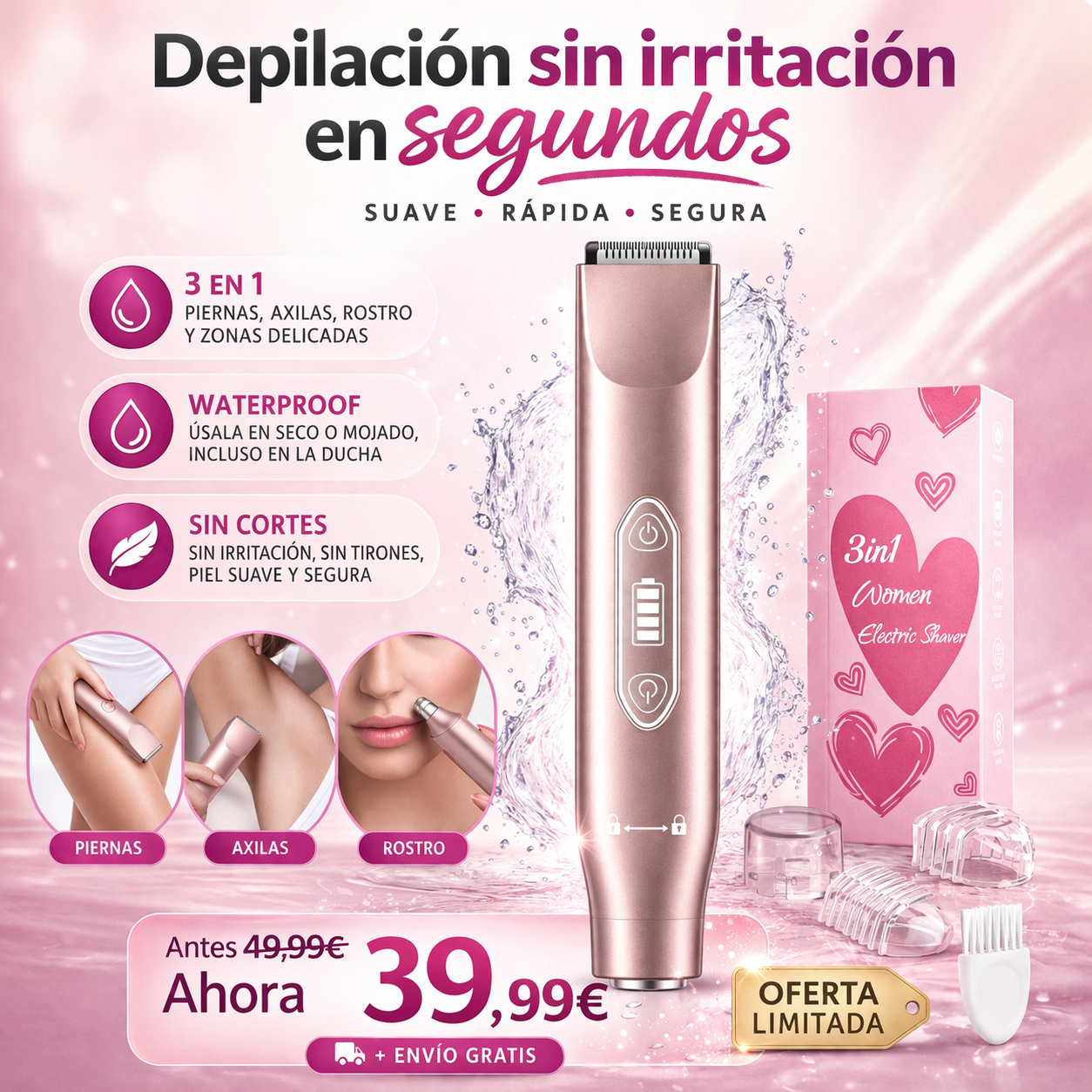Depiladora para bikini para mujeres